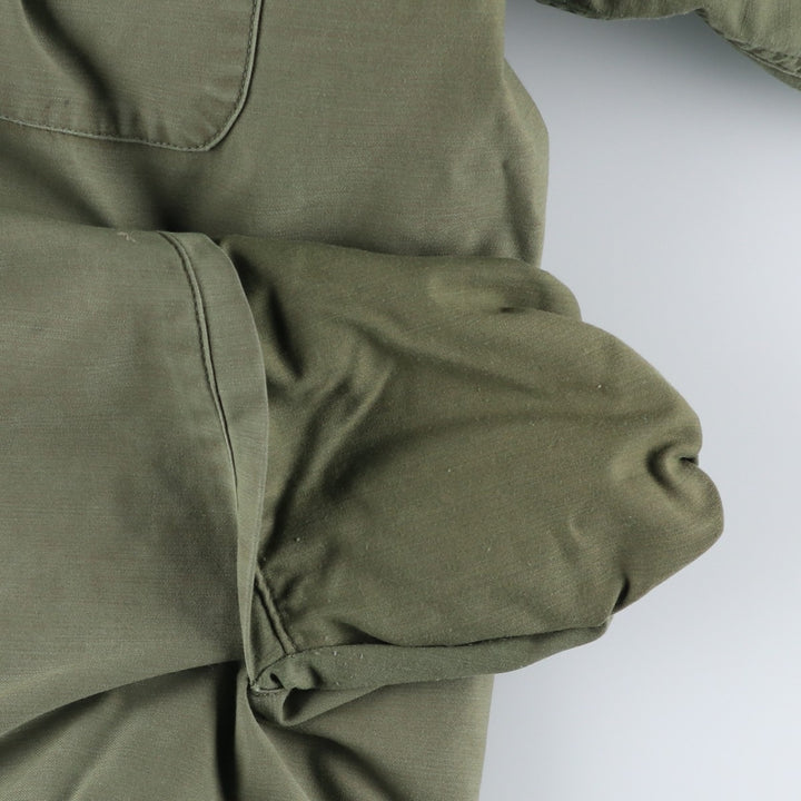 1980'S US Military A-2 Deck Jacket, Men's Size XL (approx.) Nylon Khaki type Vintage Second Hand