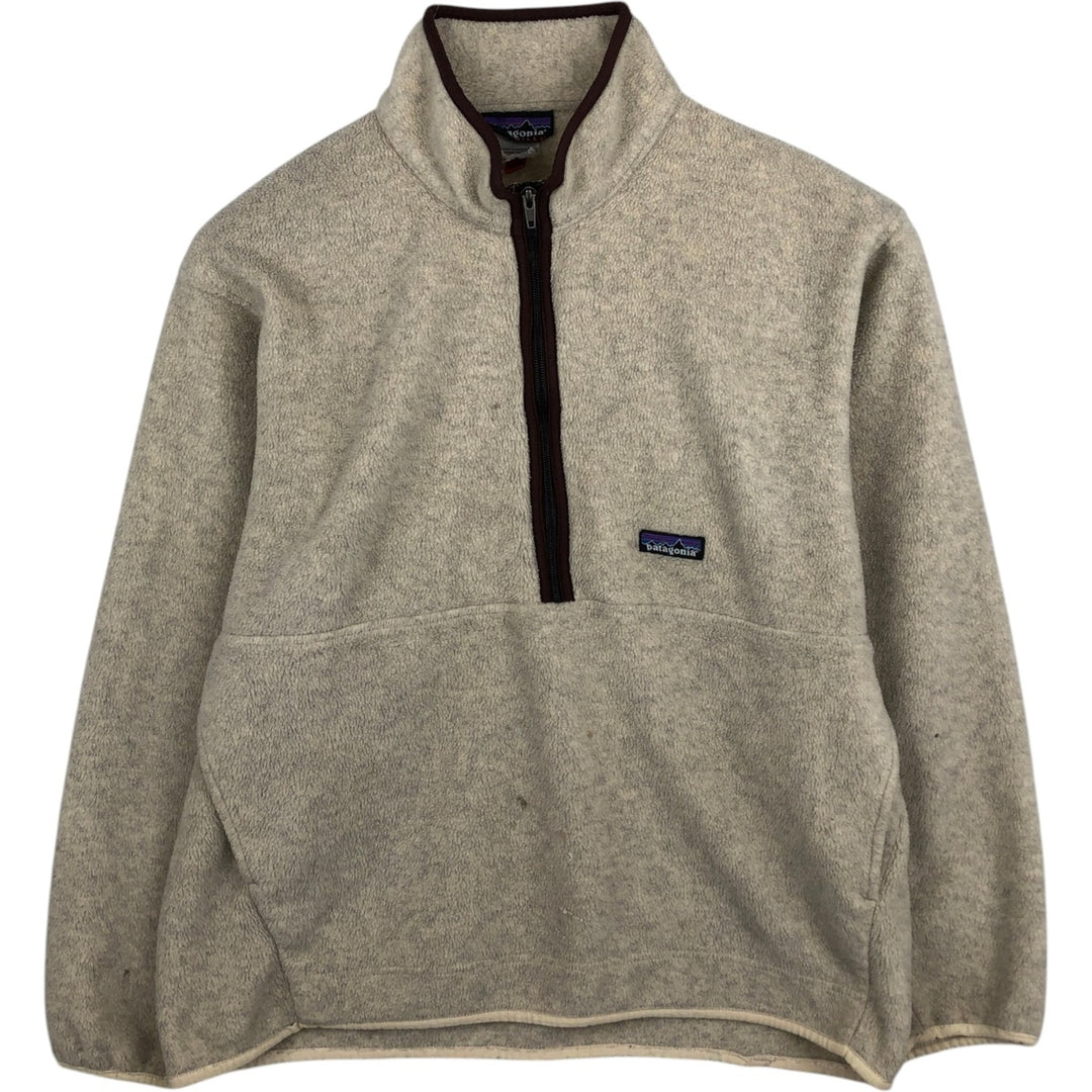 2000'S Patagonia SYNCHILLA 25735F4 Half-Zip Fleece Pullover, Men's Size L (approx.) polyester unbleached Vintage Second Hand