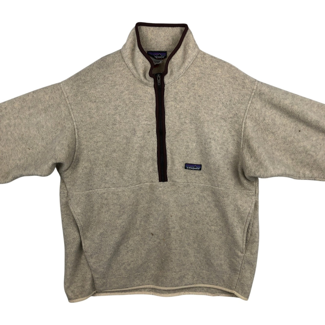 2000'S Patagonia SYNCHILLA 25735F4 Half-Zip Fleece Pullover, Men's Size L (approx.) polyester unbleached Vintage Second Hand