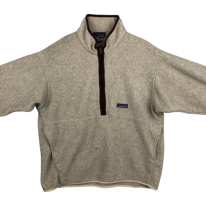 2000'S Patagonia SYNCHILLA 25735F4 Half-Zip Fleece Pullover, Men's Size L (approx.) polyester unbleached Vintage Second Hand