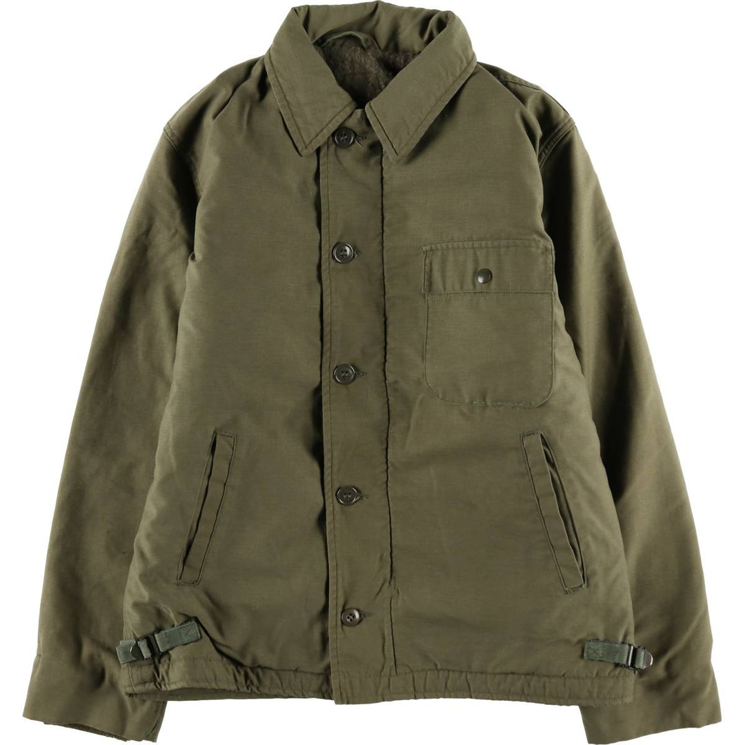 Genuine US military A-2 deck jacket, men's size M equivalent. unclear Khaki type Vintage Second Hand