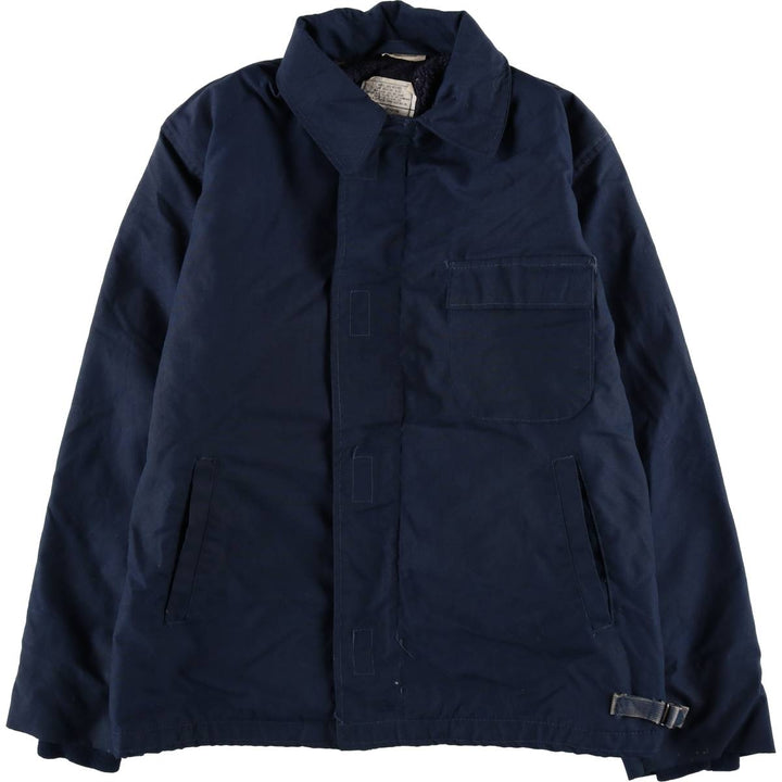 90'S US Military Aramid Deck Jacket, Made in USA, Medium (38-40), Men's Size M, Vintage Aramid navy blue type Vintage Second Hand