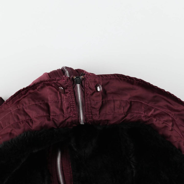 Civilian-made 1990'S Alpha Industries N-2B padded military flight jacket, made in the USA, men's size XL equivalent. Nylon Red type red-purple Vintage Second Hand