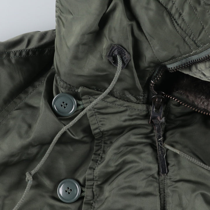 1980'S US Military Issue N-2B Padded Military Flight Jacket, Made in USA, Men's Size L (Equivalent), Vintage unclear Khaki type Vintage Second Hand