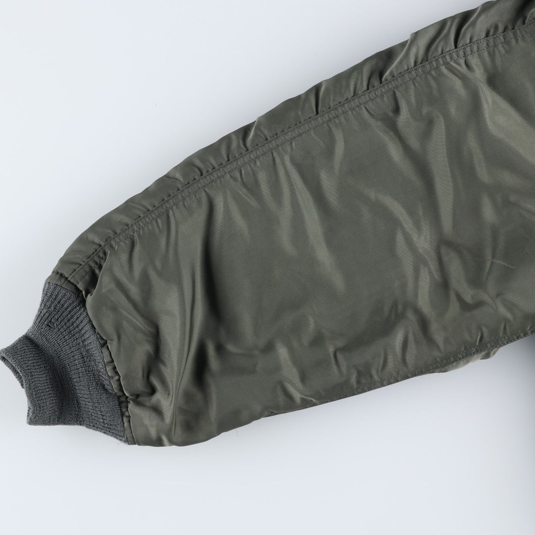1980'S US Military Issue N-2B Padded Military Flight Jacket, Made in USA, Men's Size L (Equivalent), Vintage unclear Khaki type Vintage Second Hand