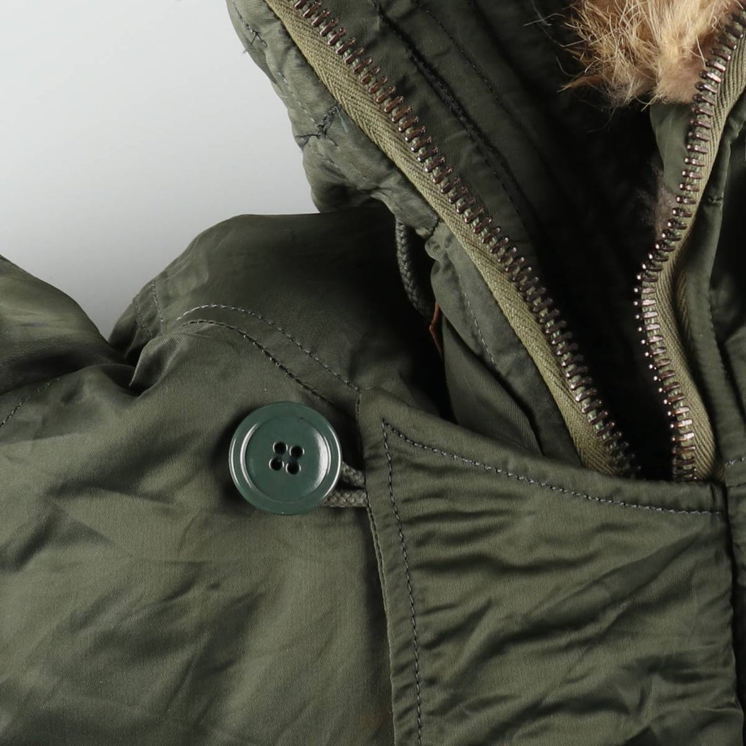 N-2B Padded Military Flight Jacket, Men's XL Equivalent, Vintage unclear Khaki type Vintage Second Hand