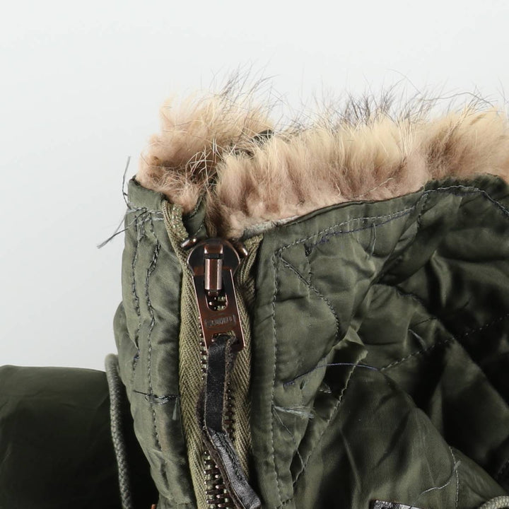 N-2B Padded Military Flight Jacket, Men's XL Equivalent, Vintage unclear Khaki type Vintage Second Hand