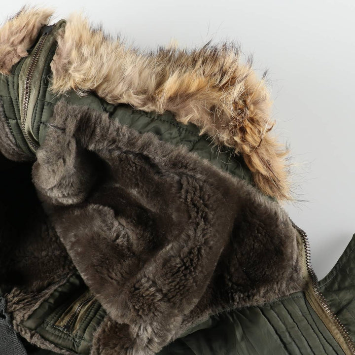 N-2B Padded Military Flight Jacket, Men's XL Equivalent, Vintage unclear Khaki type Vintage Second Hand