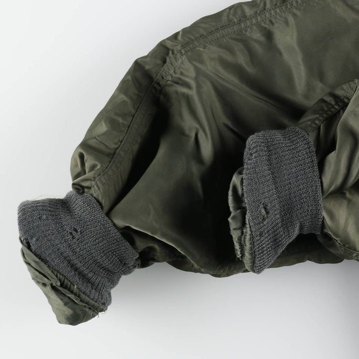 N-2B Padded Military Flight Jacket, Men's XL Equivalent, Vintage unclear Khaki type Vintage Second Hand