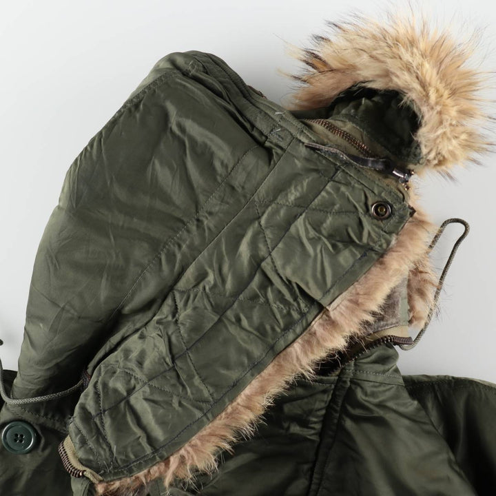 N-2B Padded Military Flight Jacket, Men's XL Equivalent, Vintage unclear Khaki type Vintage Second Hand