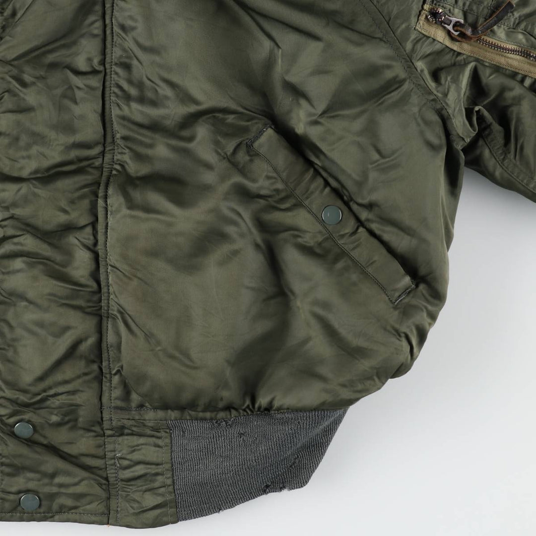 N-2B Padded Military Flight Jacket, Men's XL Equivalent, Vintage unclear Khaki type Vintage Second Hand