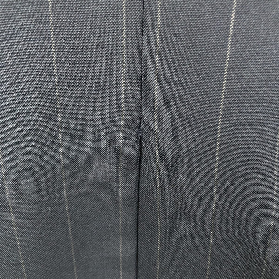 Burberry's Striped Wool Tailored Jacket, Made in USA, Men's Size Medium wool navy blue type Vintage Second Hand