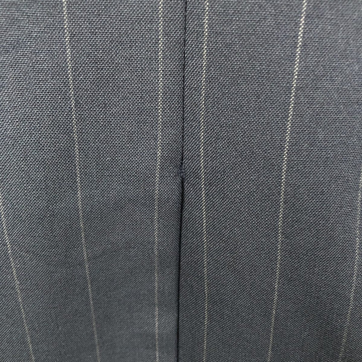 Burberry's Striped Wool Tailored Jacket, Made in USA, Men's Size Medium wool navy blue type Vintage Second Hand