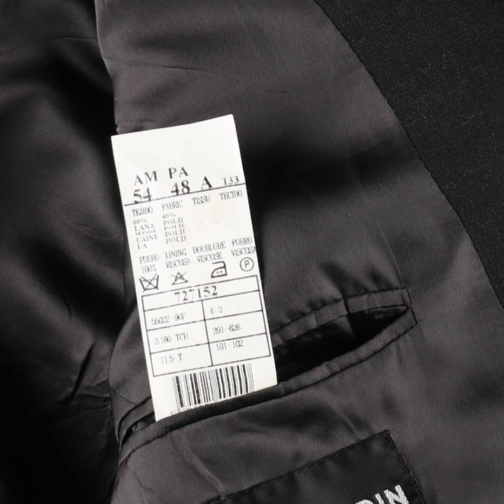 Pierre Cardin wool tailored jacket, men's size L wool Charcoal Vintage Second Hand