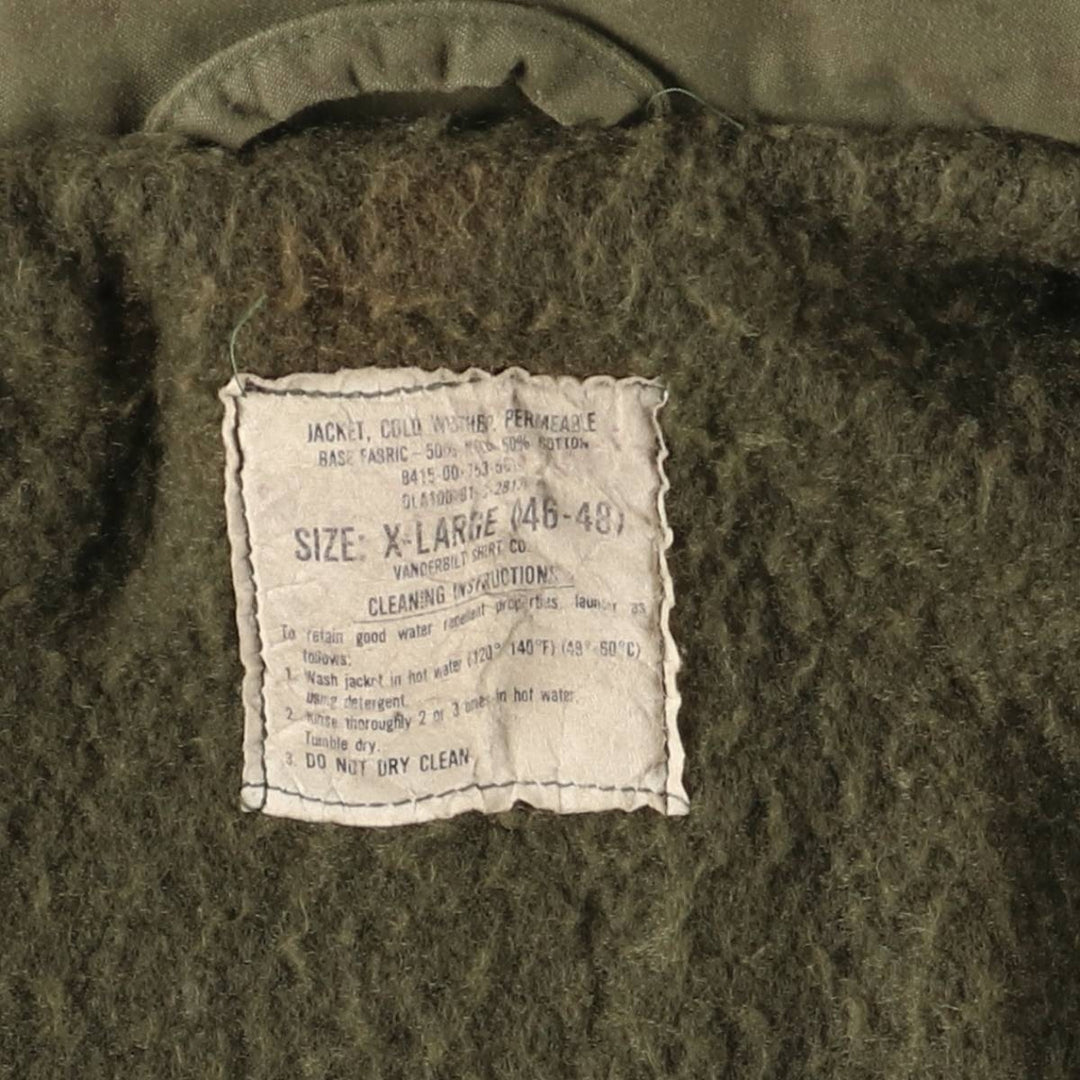 1980'S US Military A-2 Military Deck Jacket, Made in USA, X-LARGE (46-48), Men's XL equivalent, Vintage Nylon Khaki type Vintage Second Hand