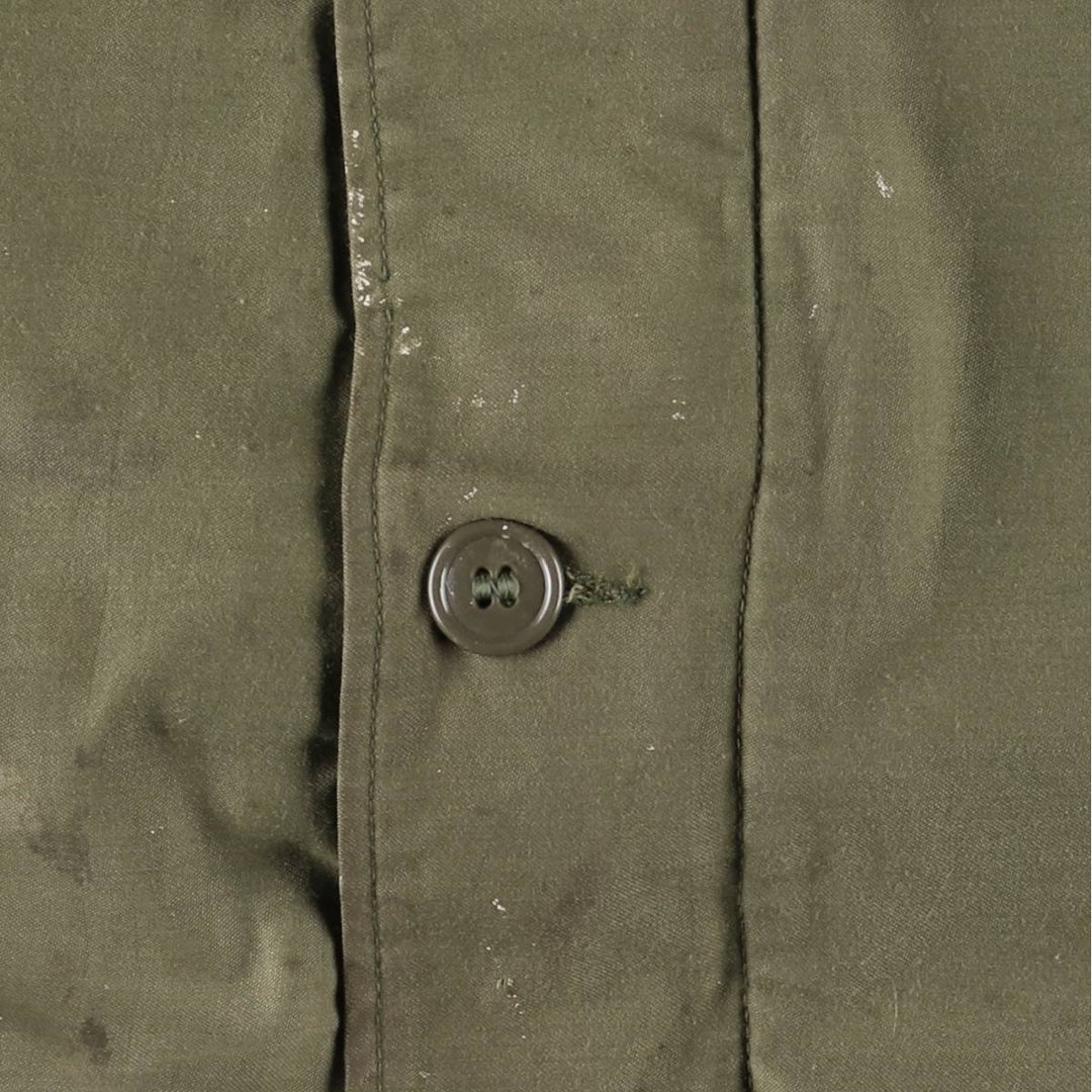 1980'S US Military A-2 Military Deck Jacket, Made in USA, X-LARGE (46-48), Men's XL equivalent, Vintage Nylon Khaki type Vintage Second Hand