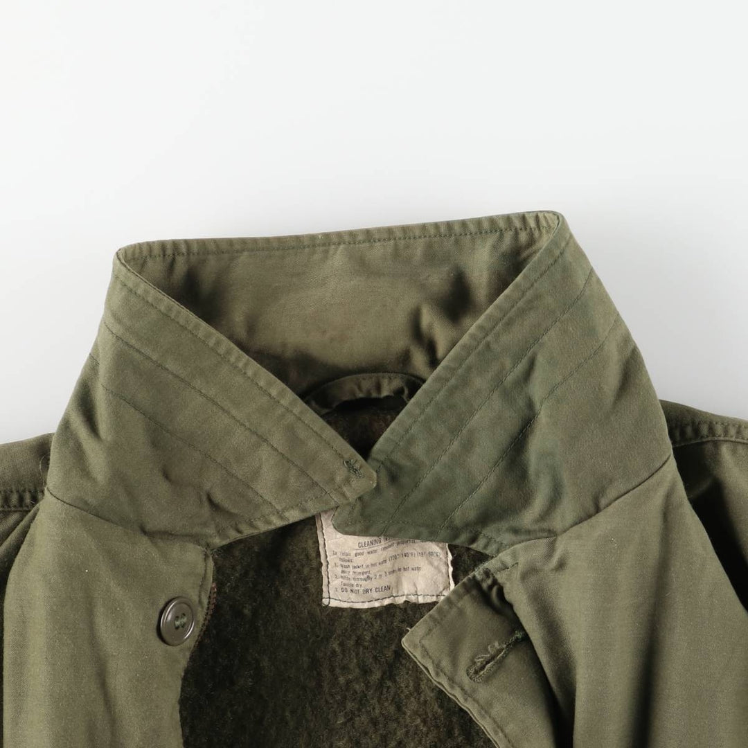 1980'S US Military A-2 Military Deck Jacket, Made in USA, X-LARGE (46-48), Men's XL equivalent, Vintage Nylon Khaki type Vintage Second Hand