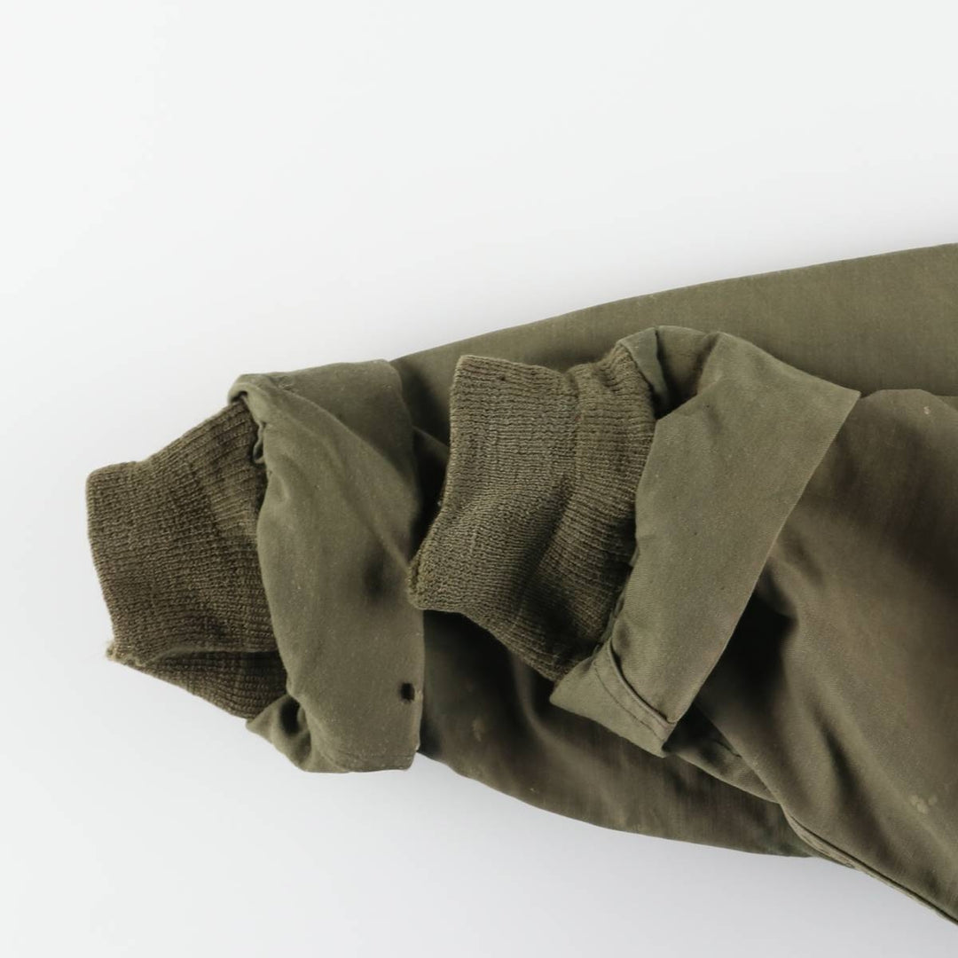 1980'S US Military A-2 Military Deck Jacket, Made in USA, X-LARGE (46-48), Men's XL equivalent, Vintage Nylon Khaki type Vintage Second Hand