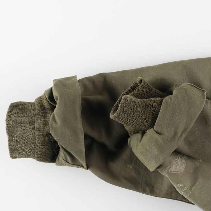 1980'S US Military A-2 Military Deck Jacket, Made in USA, X-LARGE (46-48), Men's XL equivalent, Vintage Nylon Khaki type Vintage Second Hand