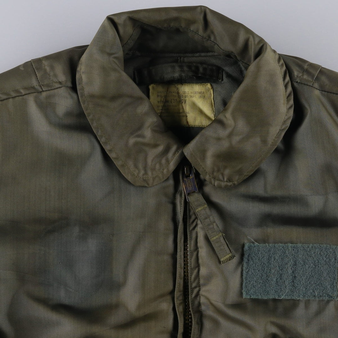 70's US military actual product CWU-45 Aromatic polyamide Khaki type Vintage Second Hand
