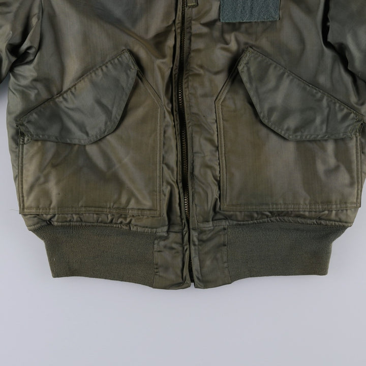 70's US military actual product CWU-45 Aromatic polyamide Khaki type Vintage Second Hand