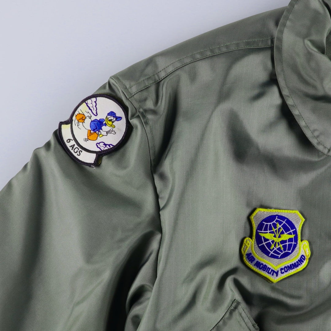 Civilian-made 2000'S Alpha Industries military flight jacket, men's size XXL equivalent. Aramid Khaki type Vintage Second Hand