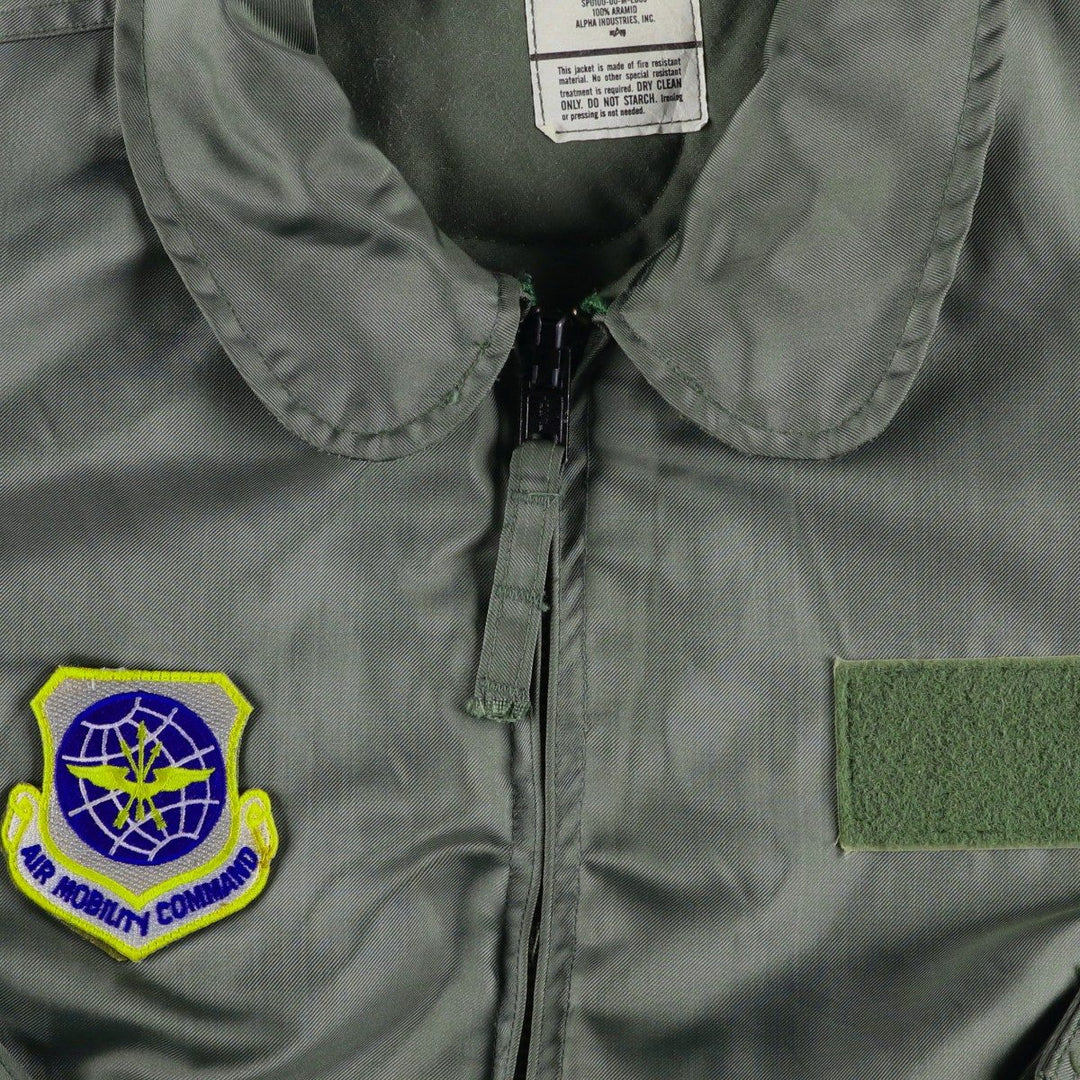 Civilian-made 2000'S Alpha Industries military flight jacket, men's size XXL equivalent. Aramid Khaki type Vintage Second Hand