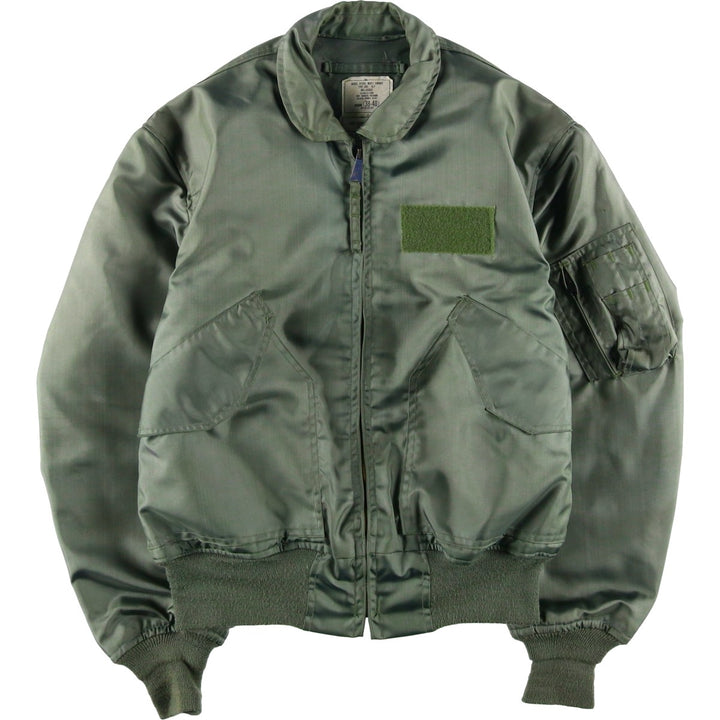 Authentic US military issue, 1990'S military flight jacket, made in USA, men's size M equivalent. Aramid Khaki type Vintage Second Hand
