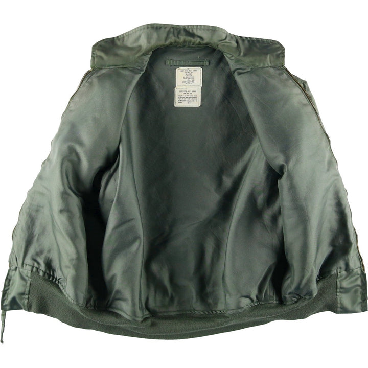 Authentic US military issue, 1990'S military flight jacket, made in USA, men's size M equivalent. Aramid Khaki type Vintage Second Hand
