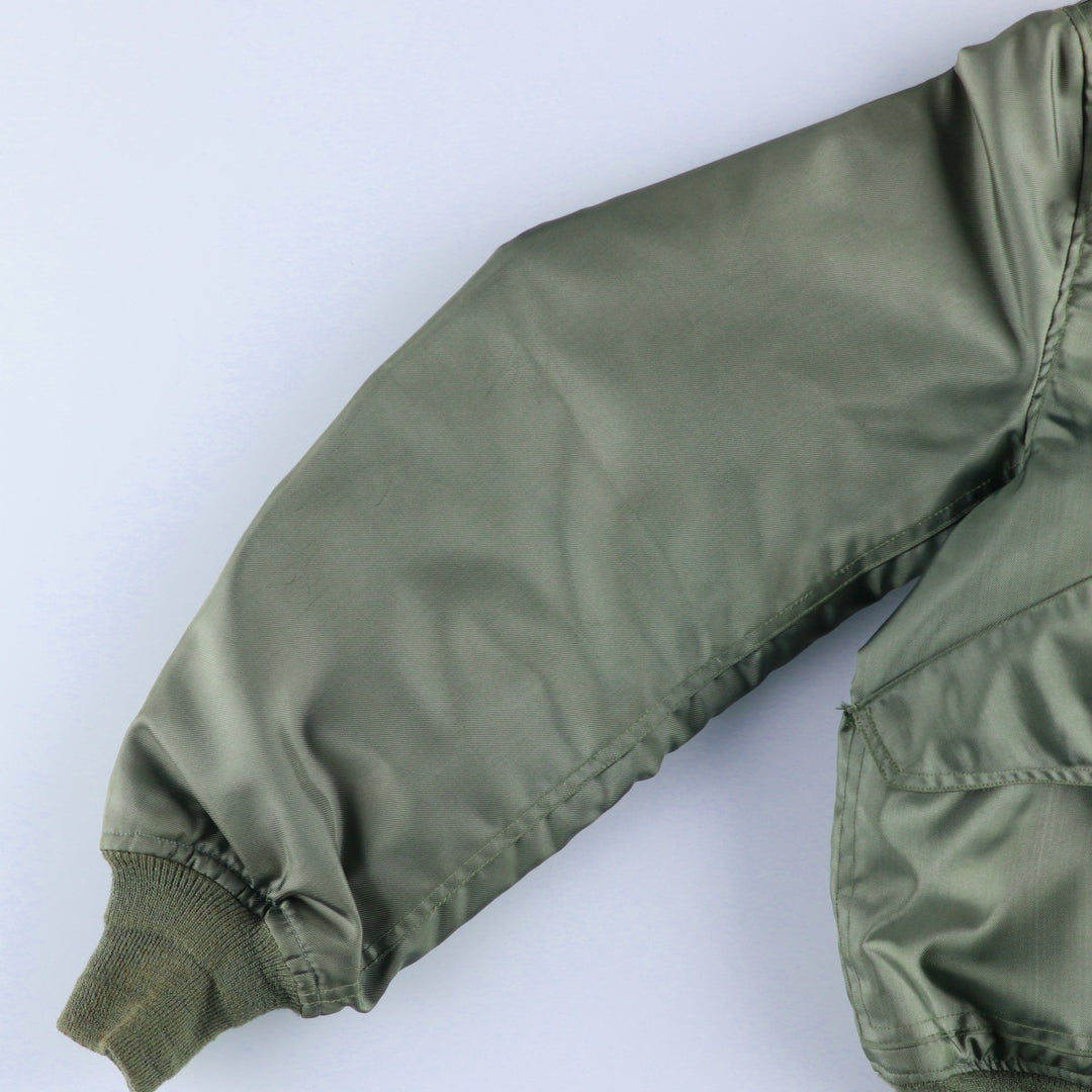 Authentic US military issue, 1990'S military flight jacket, made in USA, men's size M equivalent. Aramid Khaki type Vintage Second Hand