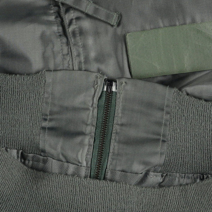 Authentic US military issue, 1990'S military flight jacket, made in USA, men's size L equivalent. polyamide Khaki type Vintage Second Hand