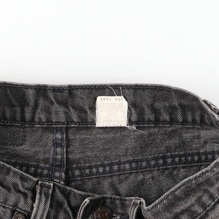 90'S Levi's 550 Relaxed Fit Tapered Leg Black Denim Tapered Denim Pants, Women's Size L (W30 equivalent) cotton black type Vintage Second Hand