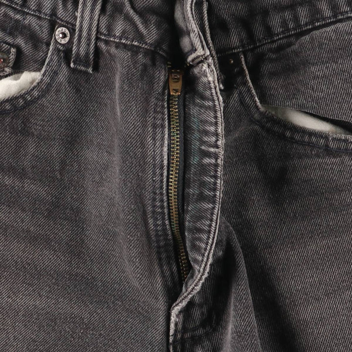 90'S Levi's 550 Relaxed Fit Tapered Leg Black Denim Tapered Denim Pants, Women's Size L (W30 equivalent) cotton black type Vintage Second Hand