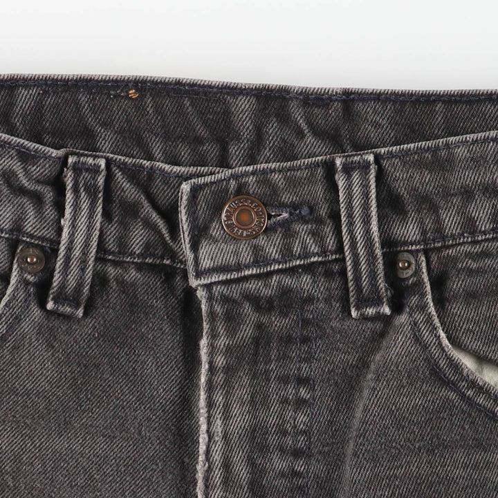 90'S Levi's 550 Relaxed Fit Tapered Leg Black Denim Tapered Denim Pants, Women's Size L (W30 equivalent) cotton black type Vintage Second Hand