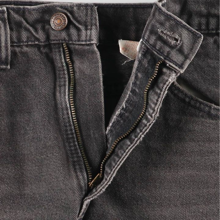 90'S Levi's 550 Relaxed Fit Tapered Leg Black Denim Tapered Denim Pants, Women's Size L (W30 equivalent) cotton black type Vintage Second Hand
