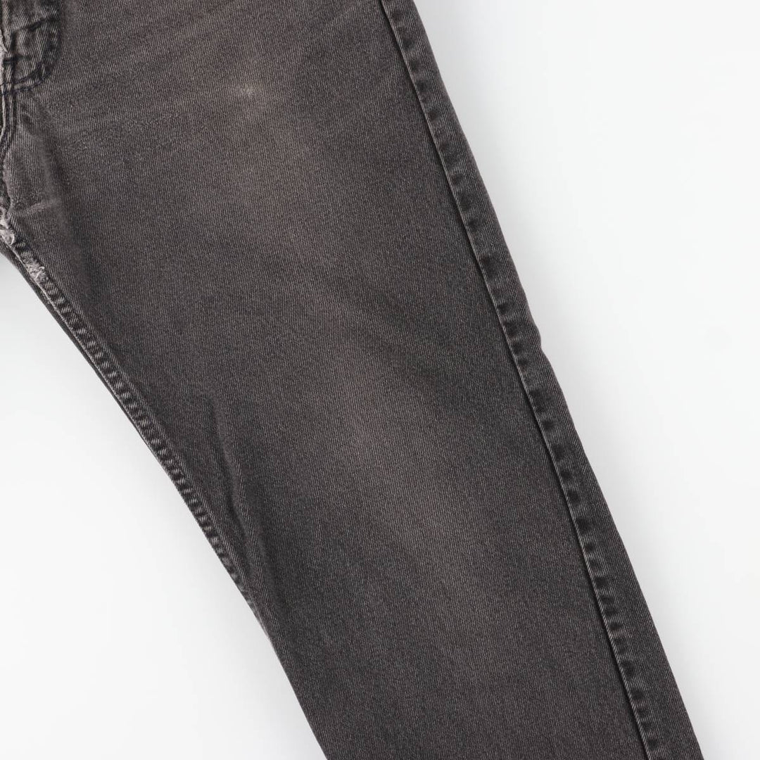 90'S Levi's 550 Relaxed Fit Tapered Leg Black Denim Tapered Denim Pants, Women's Size L (W30 equivalent) cotton black type Vintage Second Hand