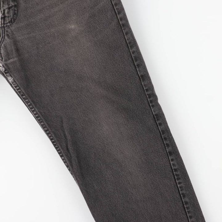 90'S Levi's 550 Relaxed Fit Tapered Leg Black Denim Tapered Denim Pants, Women's Size L (W30 equivalent) cotton black type Vintage Second Hand