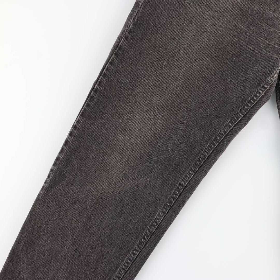 90'S Levi's 550 Relaxed Fit Tapered Leg Black Denim Tapered Denim Pants, Women's Size L (W30 equivalent) cotton black type Vintage Second Hand