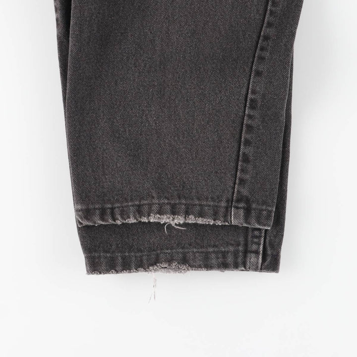90'S Levi's 550 Relaxed Fit Tapered Leg Black Denim Tapered Denim Pants, Women's Size L (W30 equivalent) cotton black type Vintage Second Hand