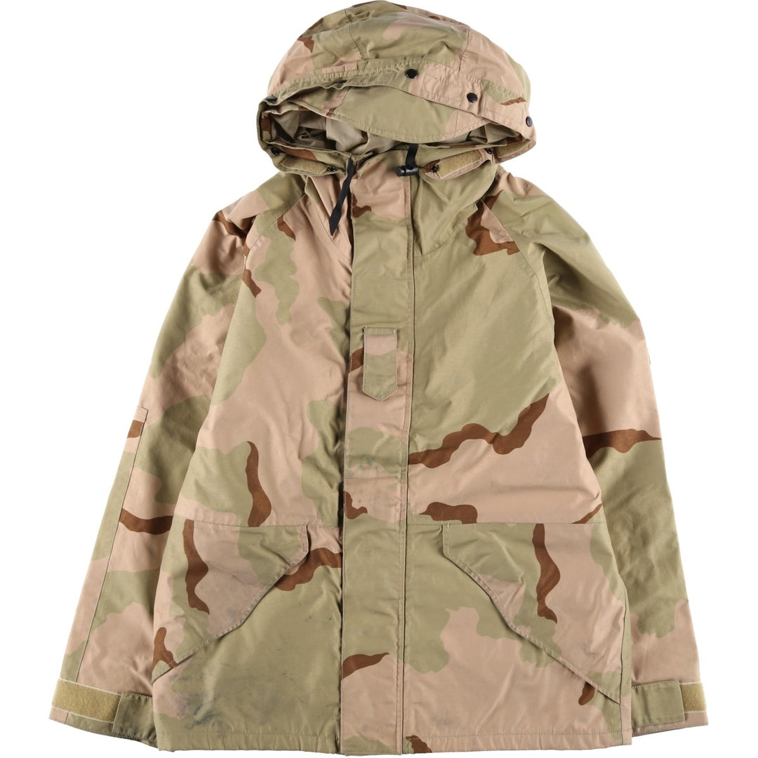 ECWCS 1st GEN Late Model Camouflage Pattern 3C Desert Camo Military Gore-Tex Parka, Medium-Regular (Men's M equivalent) Nylon Khaki type brown Vintage Second Hand