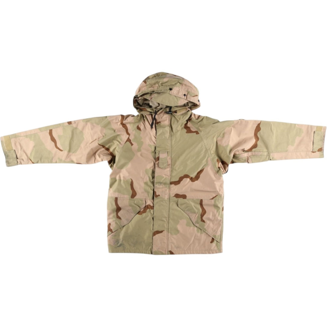ECWCS 1st GEN Late Model Camouflage Pattern 3C Desert Camo Military Gore-Tex Parka, Medium-Regular (Men's M equivalent) Nylon Khaki type brown Vintage Second Hand