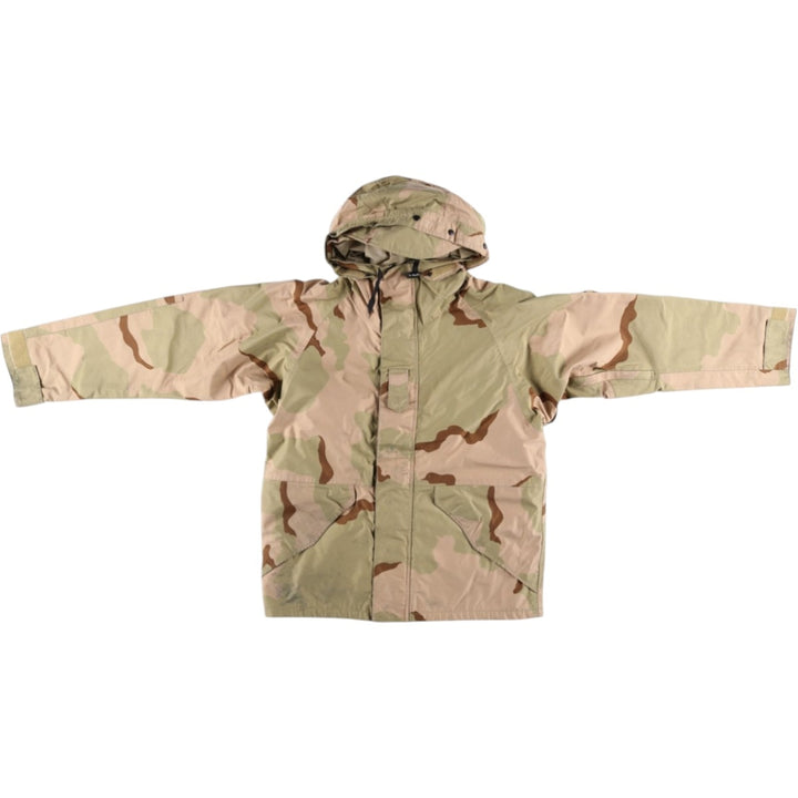 ECWCS 1st GEN Late Model Camouflage Pattern 3C Desert Camo Military Gore-Tex Parka, Medium-Regular (Men's M equivalent) Nylon Khaki type brown Vintage Second Hand