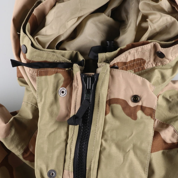 ECWCS 1st GEN Late Model Camouflage Pattern 3C Desert Camo Military Gore-Tex Parka, Medium-Regular (Men's M equivalent) Nylon Khaki type brown Vintage Second Hand
