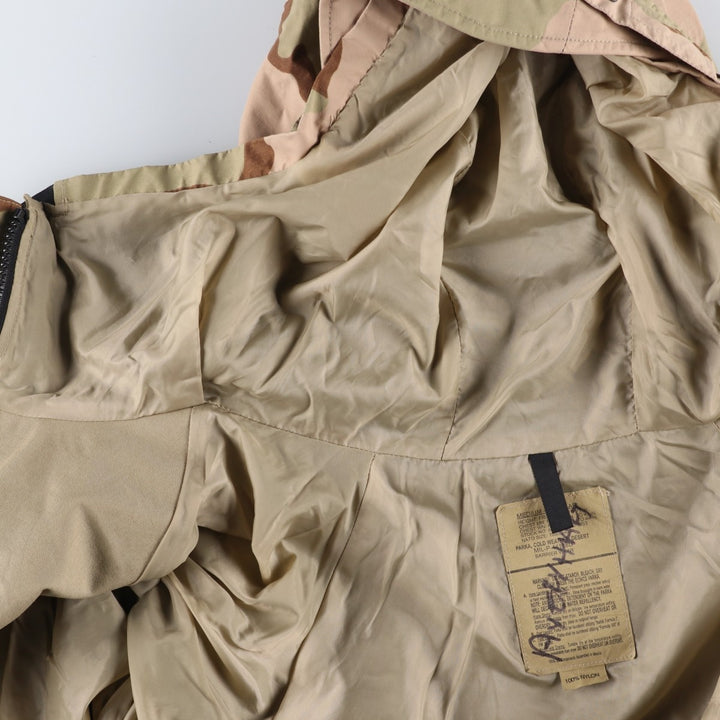 ECWCS 1st GEN Late Model Camouflage Pattern 3C Desert Camo Military Gore-Tex Parka, Medium-Regular (Men's M equivalent) Nylon Khaki type brown Vintage Second Hand
