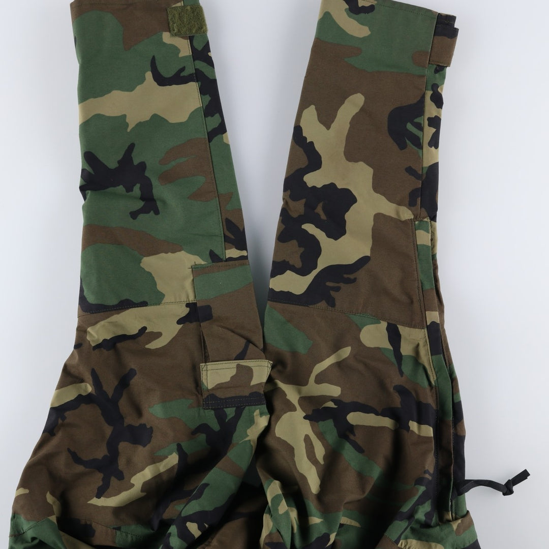 1990'S US Military Issue Woodland Camo ECWCS 1st Generation Late Model Gore-Tex Parka, Made in USA, Small-Regular Size Nylon Khaki type Vintage Second Hand