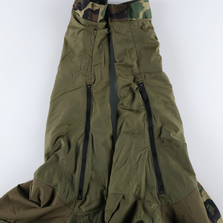 1990'S US Military Issue Woodland Camo ECWCS 1st Generation Late Model Gore-Tex Parka, Made in USA, Small-Regular Size Nylon Khaki type Vintage Second Hand