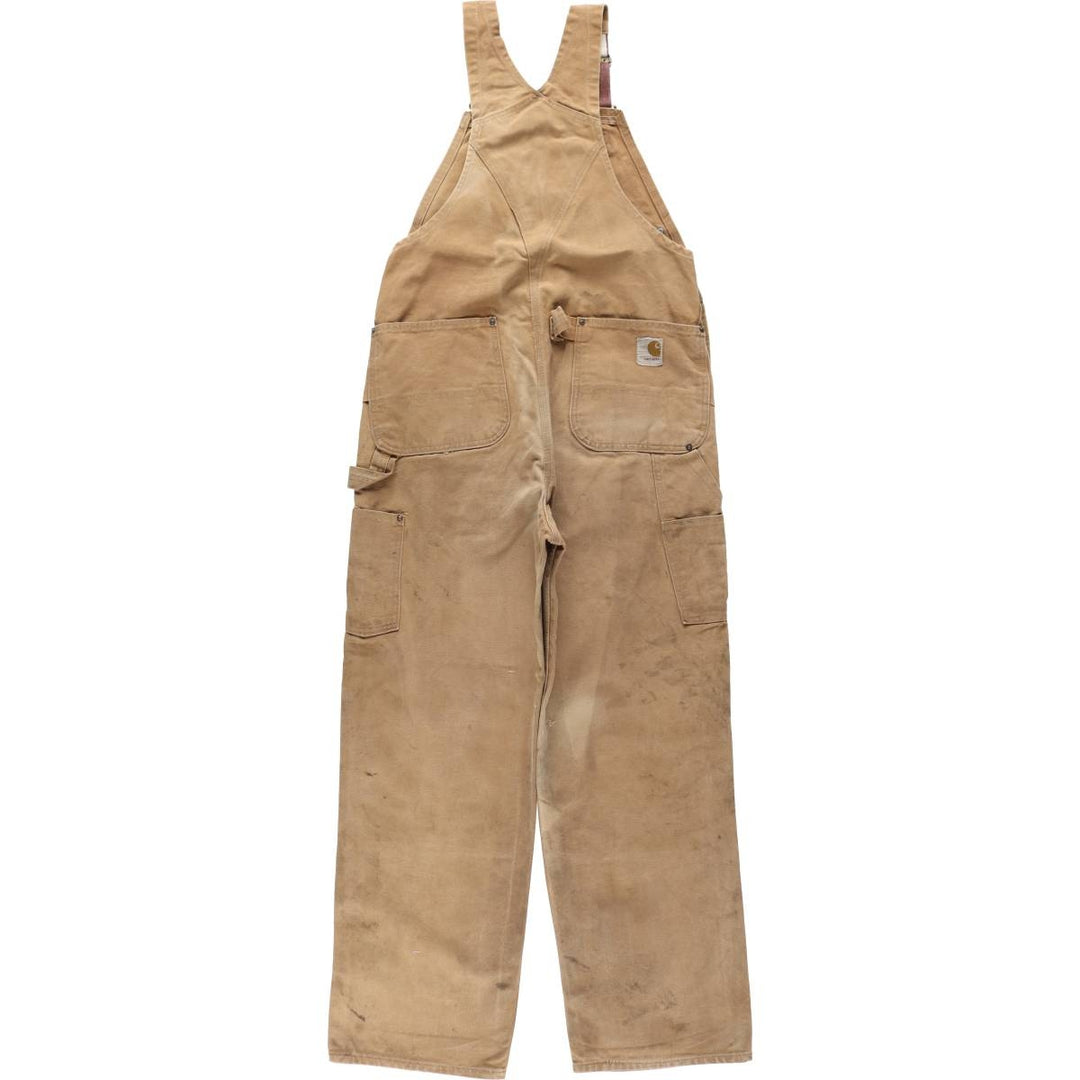 Carhartt Double Knee Duck Overalls for Men (W36 equivalent) cotton Beige type Vintage Second Hand