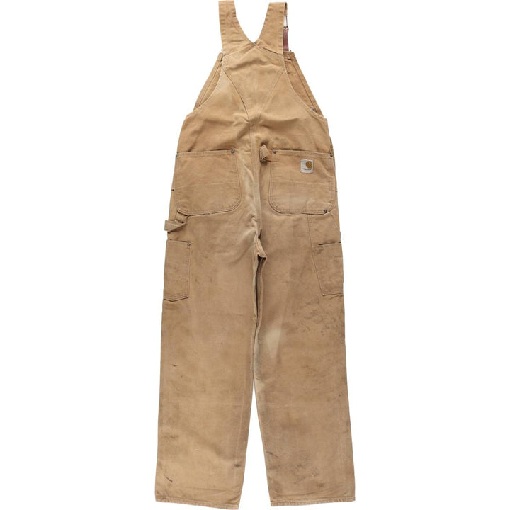 Carhartt Double Knee Duck Overalls for Men (W36 equivalent) cotton Beige type Vintage Second Hand