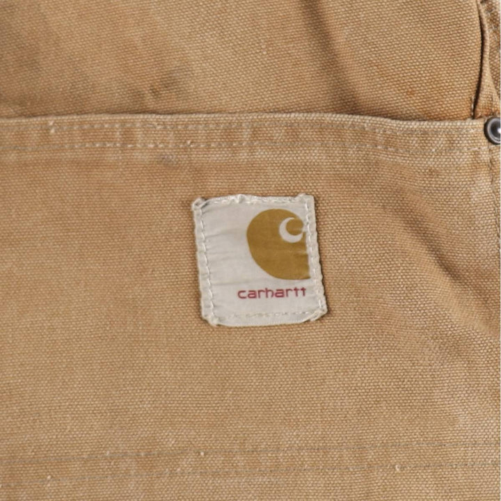 Carhartt Double Knee Duck Overalls for Men (W36 equivalent) cotton Beige type Vintage Second Hand