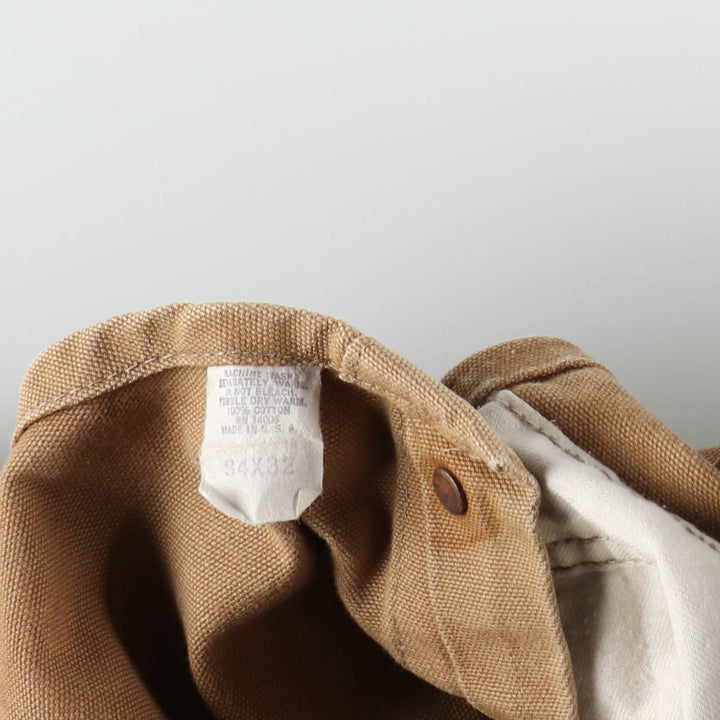 Carhartt Double Knee Duck Overalls for Men (W36 equivalent) cotton Beige type Vintage Second Hand